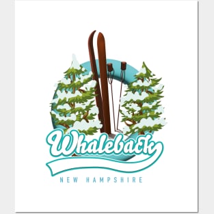 Whaleback New Hampshire retro ski logo Posters and Art